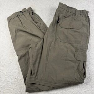 LL Bean Convertible Pants Mens 36x34 Outdoor Hiking Zip Off Cargo Pockets Nylon
